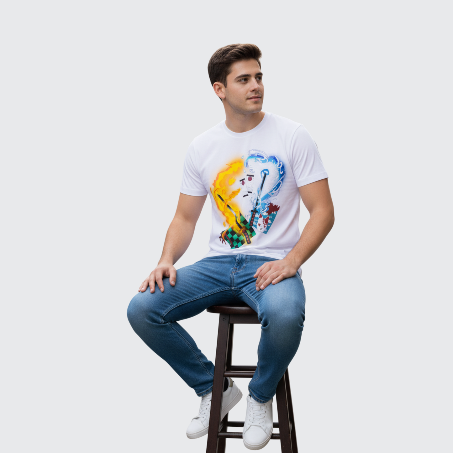 White cotton t-shirt